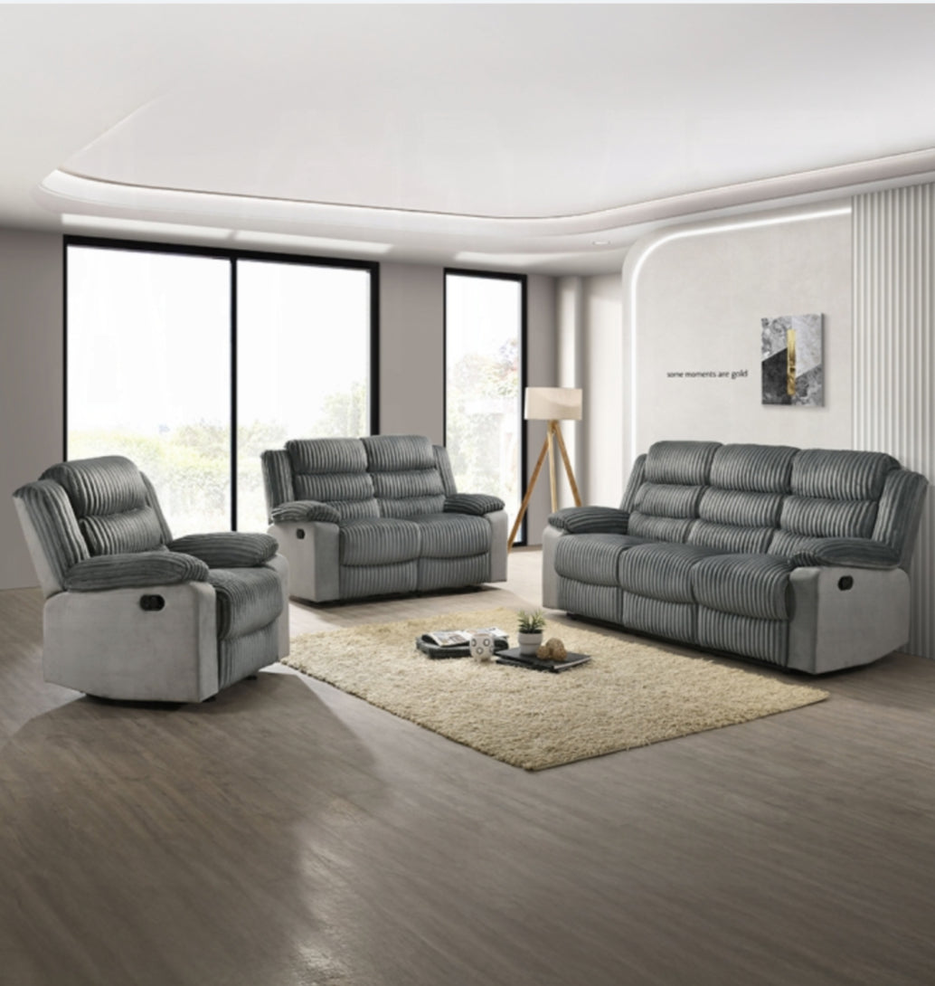Lesley 2PC Sofa and Loveseat Living Room Set Motion Recliners