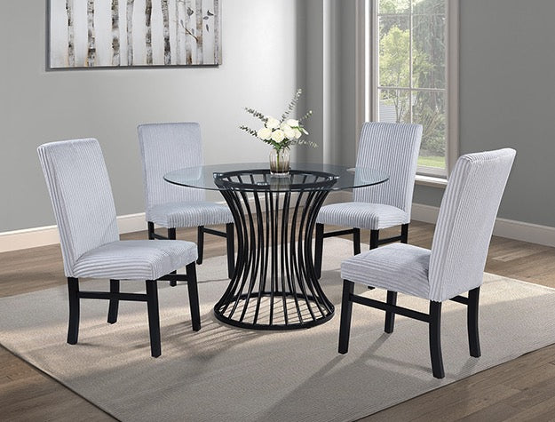 TRACY DINING SET 5 PC LIGHT GREY