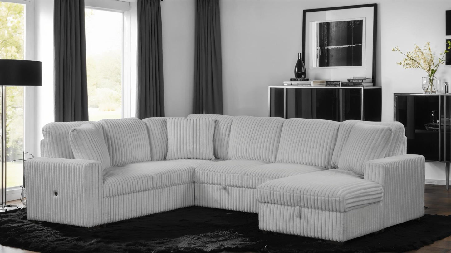 GRANDE SECTIONAL BLACK/CREAM/GREY