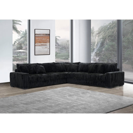 XL SECTIONAL CORDUROY DARK BROWN