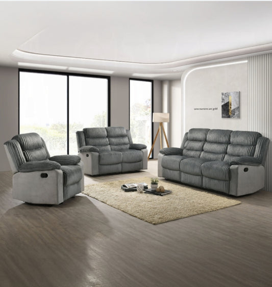 Lesley 2PC Sofa and Loveseat Living Room Set Motion Recliners