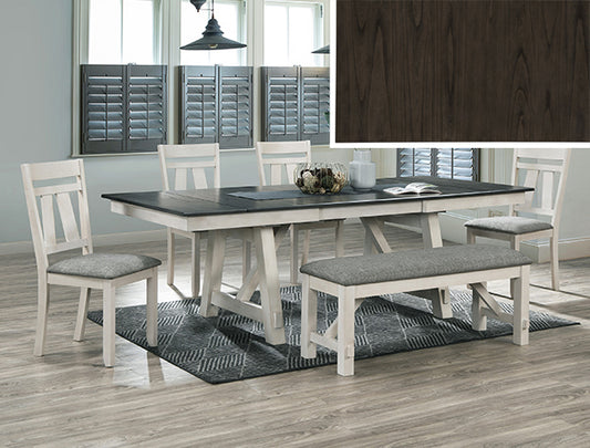 6PC Maribelle Wheat Charcoal Dining Set