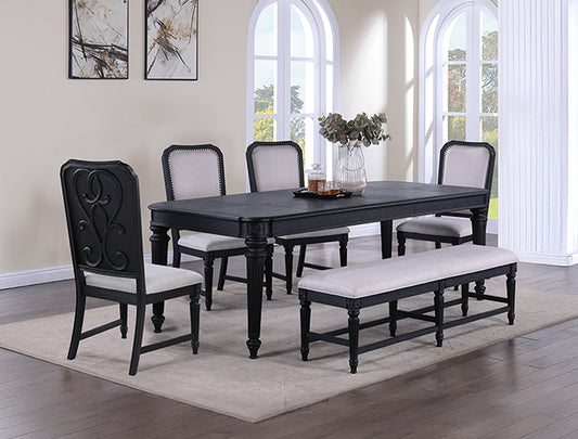 Kingsbury 6 PC Dining Set with Bench