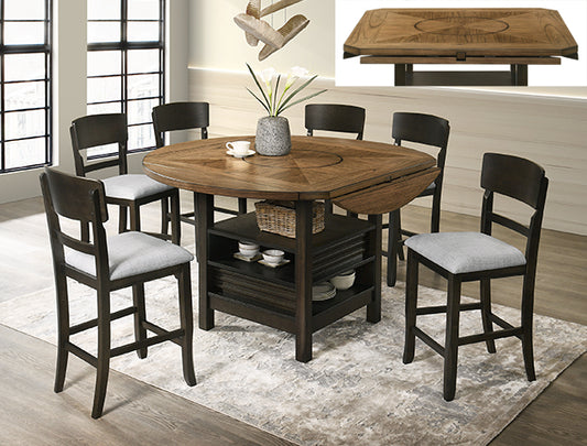 7PC Oakly Counter Height Dining Set