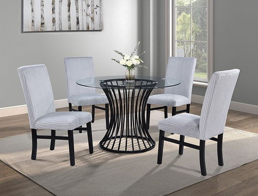 TRACY DINING SET 5 PC  LIGHT GREY