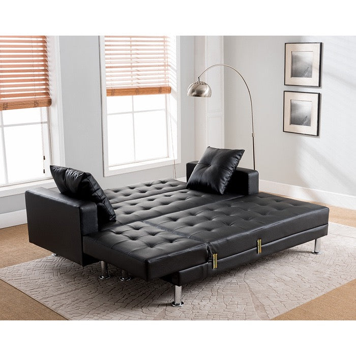 Tufted Reversible Sectional Sofa Bed