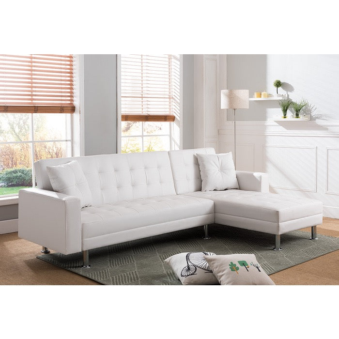 Tufted Reversible Sectional Sofa Bed