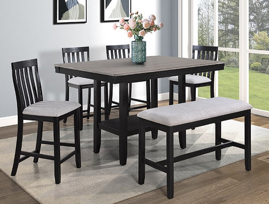 DELFIN COUNTER HEIGHT DINING SET 6 PC