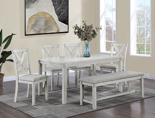 CLARA DRIFTWOOD DINING SET 6pc