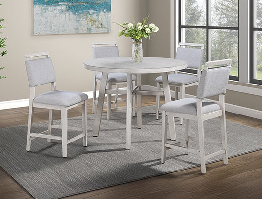 BLANCHE COUNTER HEIGHT DINING SET 5 PC ROUND