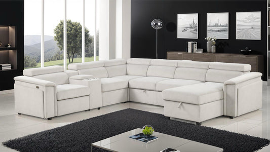 HARVEY SECTIONAL WITH BED AND STORAGE, SINGLE RECLINER
