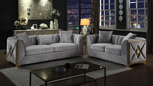 VELENCIA LIVING ROOM SET 2PC SOFA AND LOVESEAT