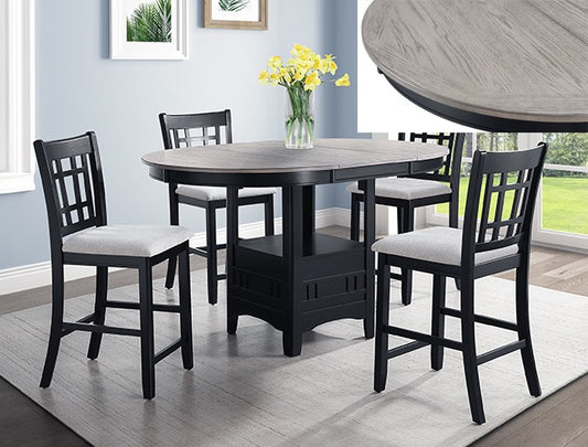 HARTWELL CHALK/GREY COUNTER HEIGHT DINING SET 5 PC
