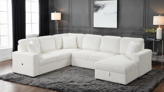 GRANDE SECTIONAL BLACK/CREAM/GREY